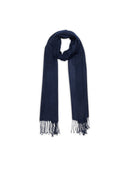 Bufanda Tejida Canela 170 X 35 Cm - Azul - 100% Cashmere - Mixto