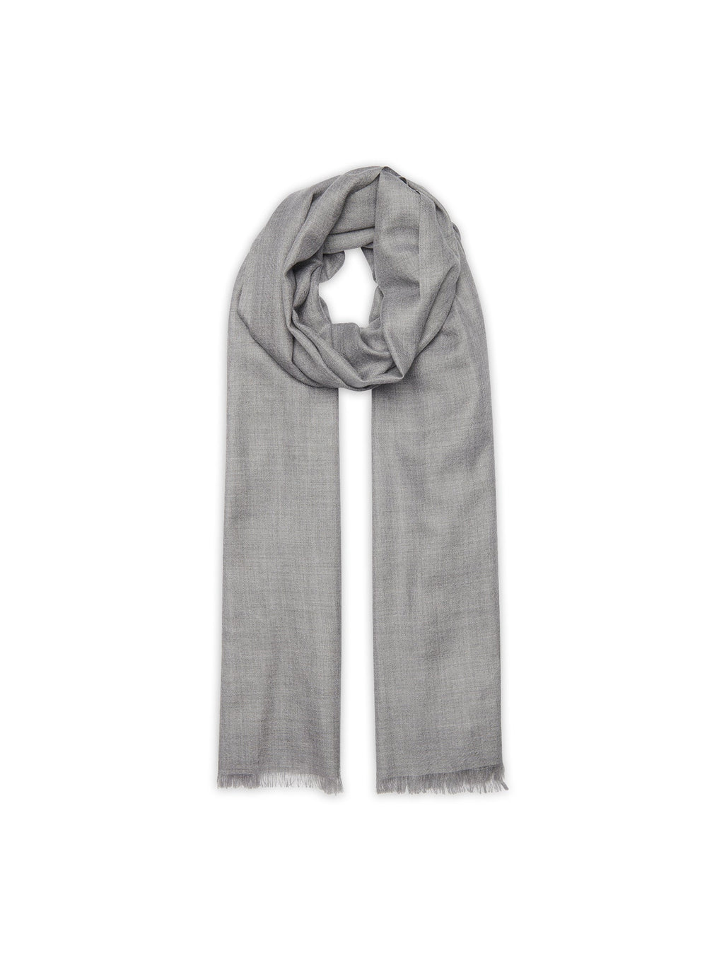 Cacupe Woven Stole 210 X 75 Cm - Gray - 100% Cashmere - Mixed