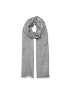 Cacupe Woven Stole 210 X 75 Cm - Gray - 100% Cashmere - Mixed