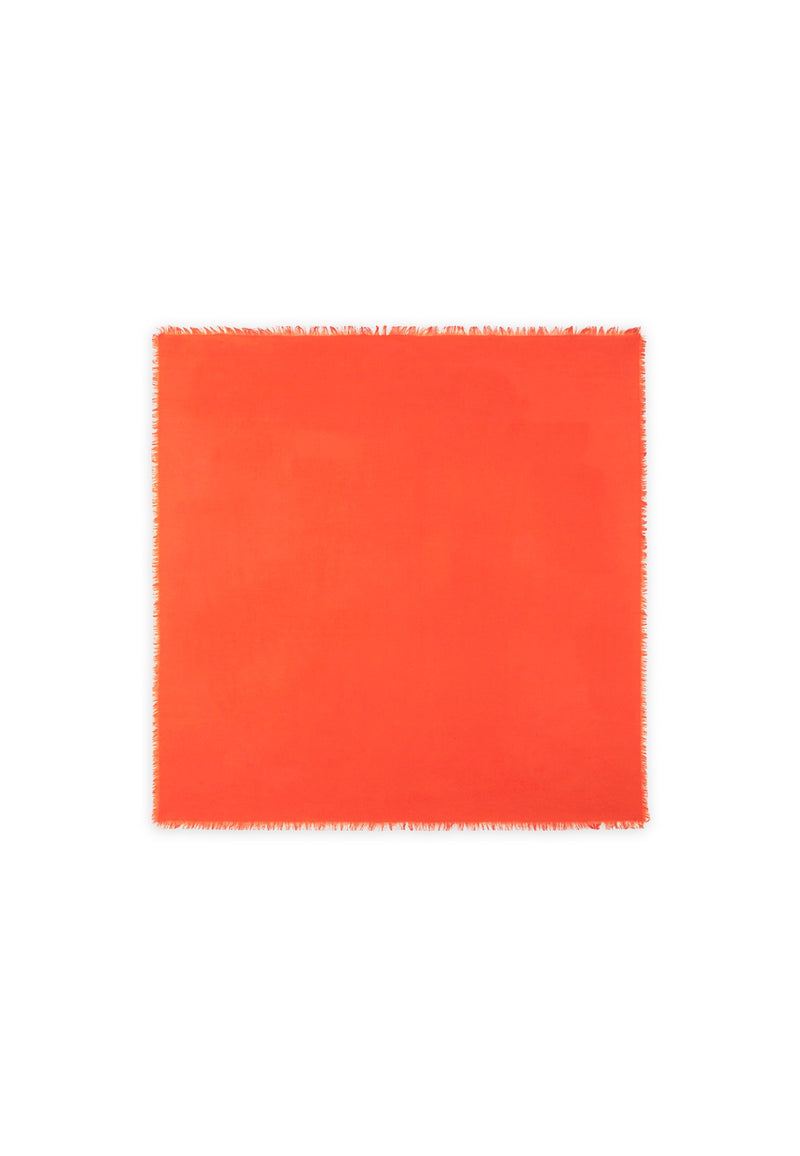 Alquezar Bandana 90X90 - Voile 100% Cashmere - Naranja - Mixto