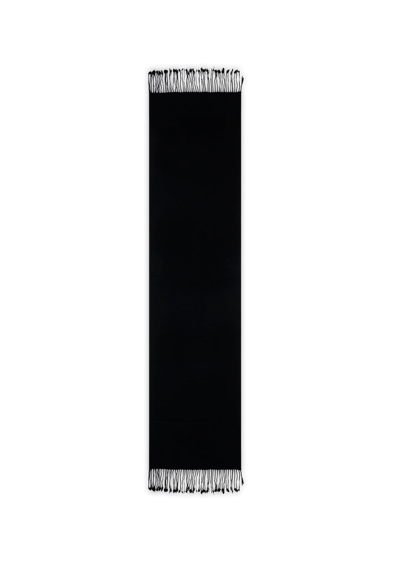 Bufanda Tejida 170X35 Cm - 100% Cachemira - Negro - Accesorios Unisex