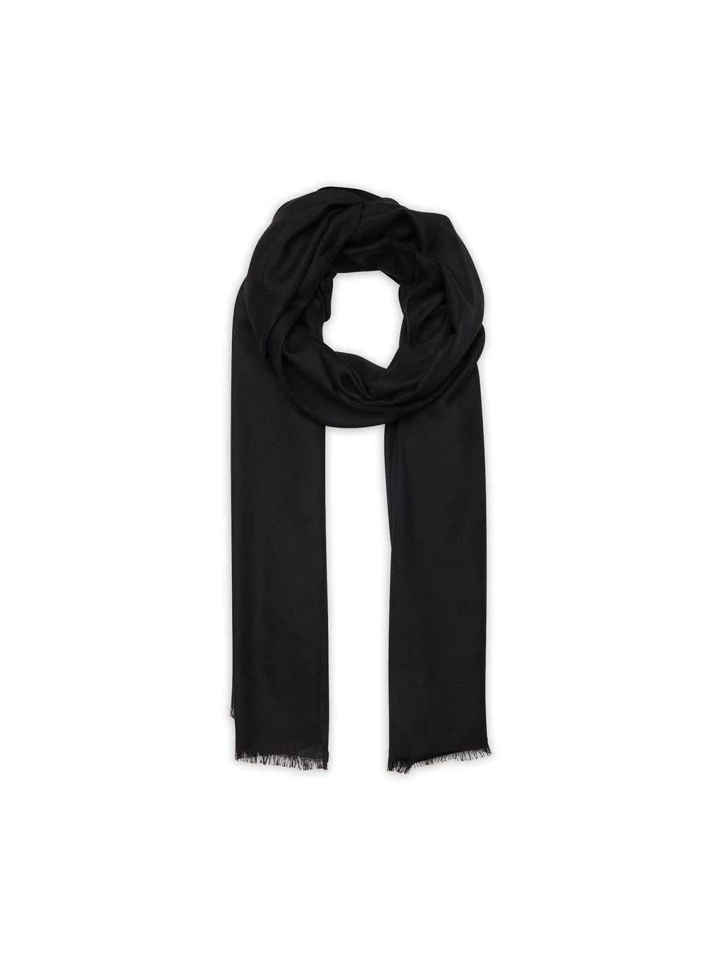 Cacupe Woven Stole 210 X 75Cm - Black - 100% Cashmere - Unisex