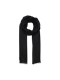 Cacupe Woven Stole 210 X 75Cm - Black - 100% Cashmere - Unisex