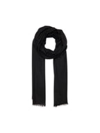 Cacupe Woven Stole 210 X 75Cm - Black - 100% Cashmere - Unisex