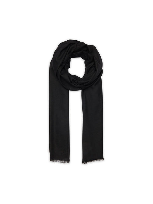 Estola Tejida Cacupe 210 X 75Cm - Negro - 100% Cachemira - Mixto