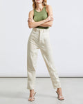 Nora Highwaist Trouser - Ecru - Women