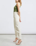 Nora Highwaist Trouser - Ecru - Women