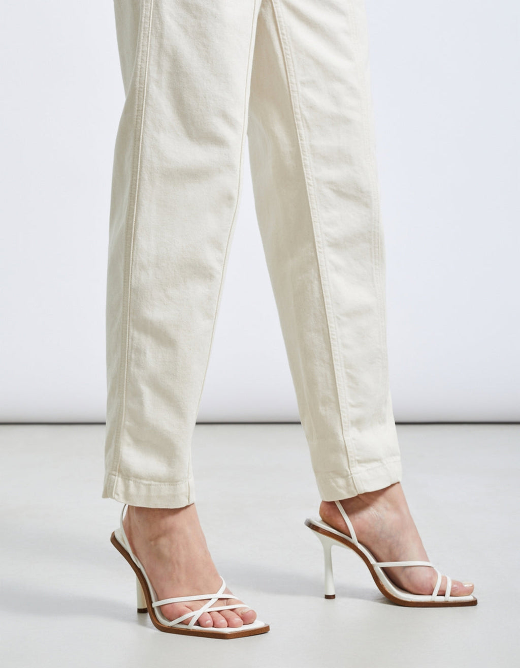 Nora Highwaist Trouser - Ecru - Women