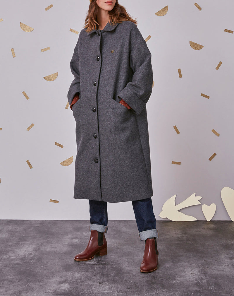 Abrigo Nora - Gris oscuro