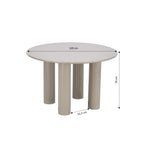Nori - Round Dining Table - Lacquered - Beige