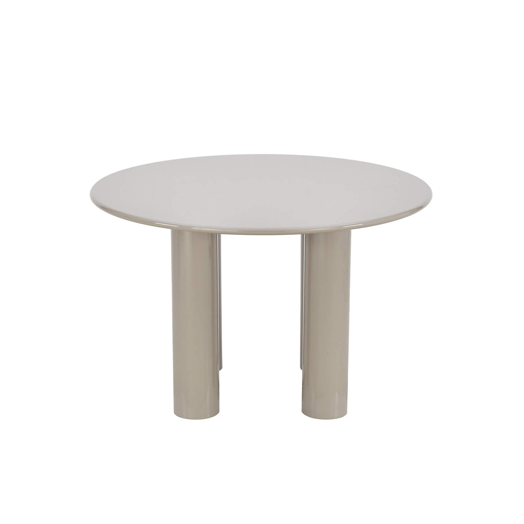 Nori - Round Dining Table - Lacquered - Beige