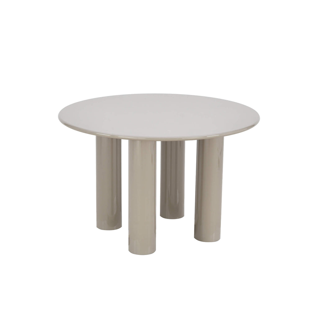 Nori - Round Dining Table - Lacquered - Beige