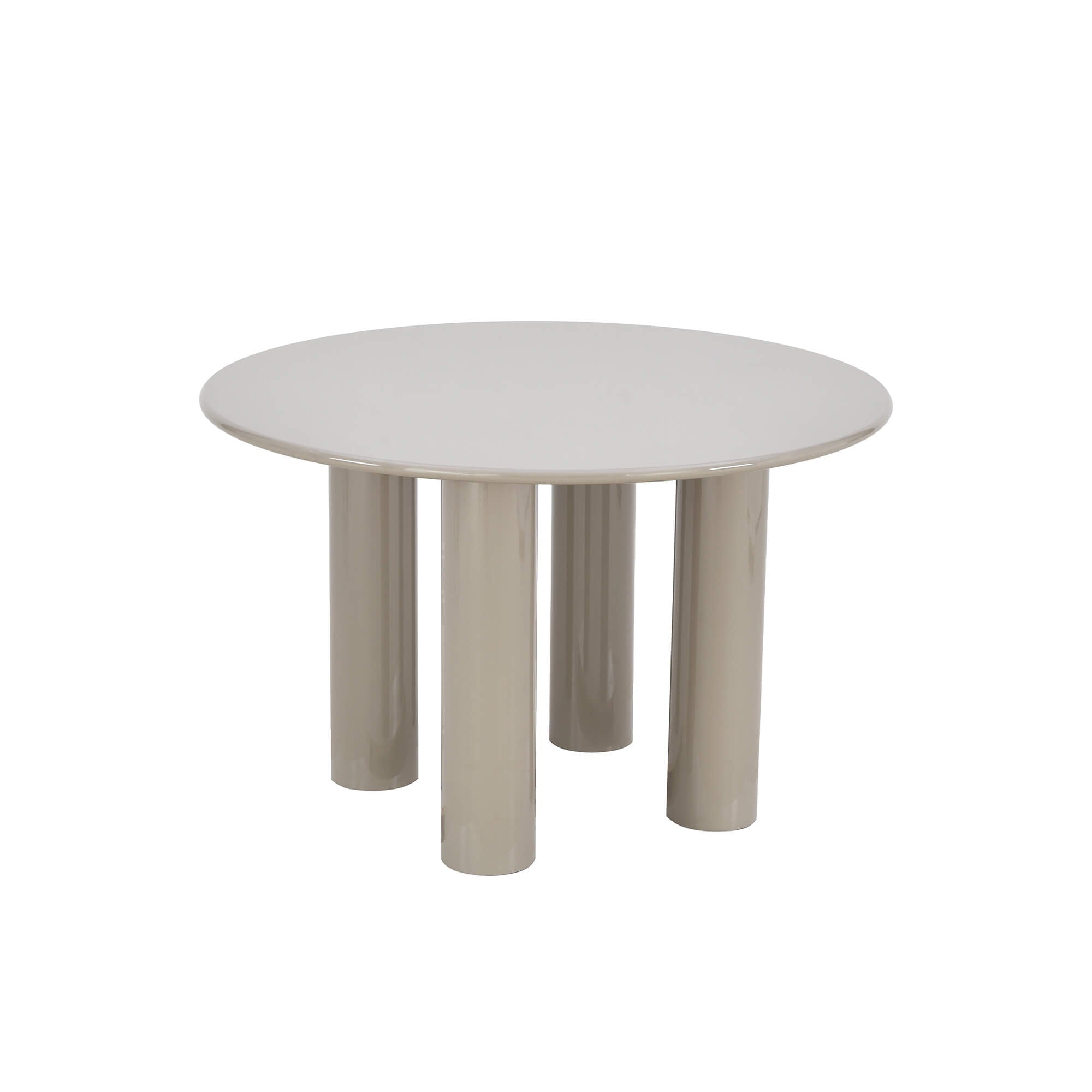Nori - Round Dining Table - Lacquered - Beige