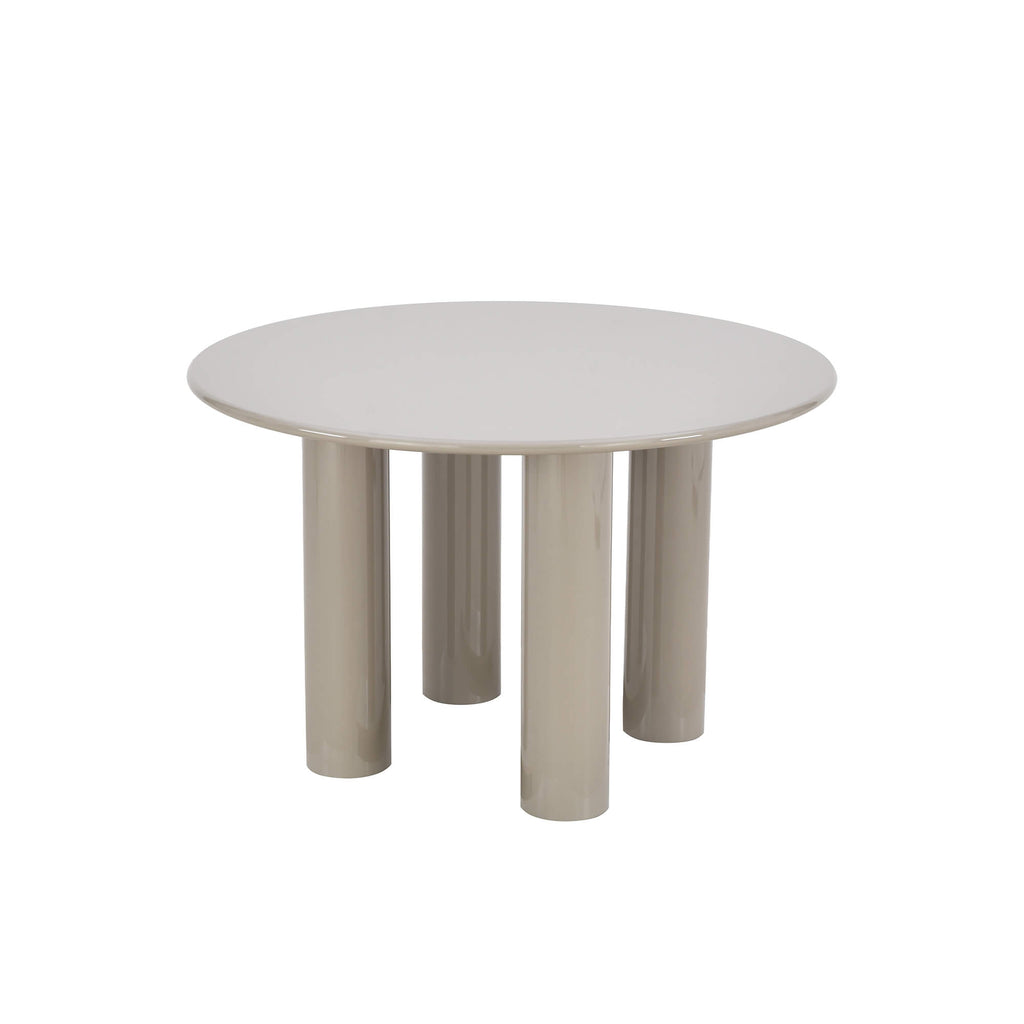 Nori - Round Dining Table - Lacquered - Beige