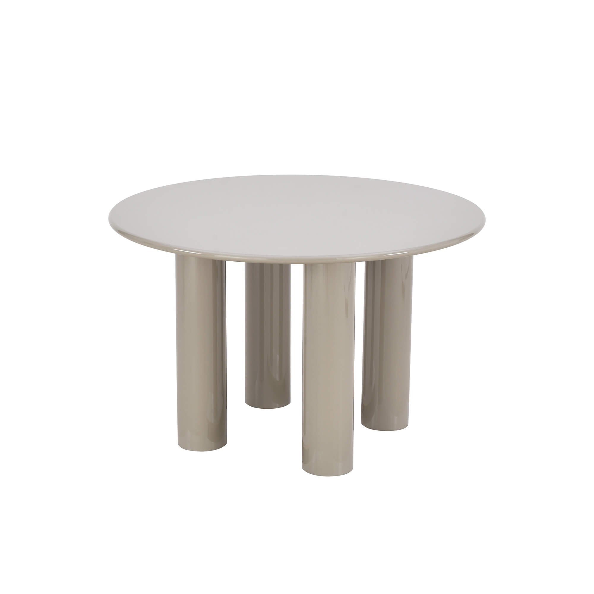 Nori - Round Dining Table - Lacquered - Beige