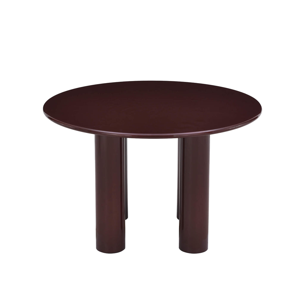 Nori - Table De Séjour Ronde - Laqué - Marron