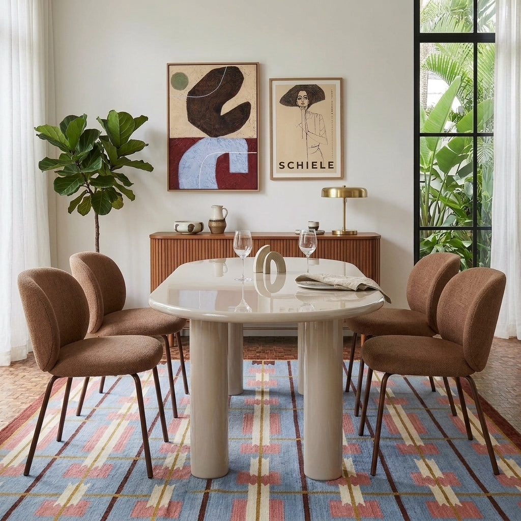 Nori - Dining Table - Lacquered - Beige