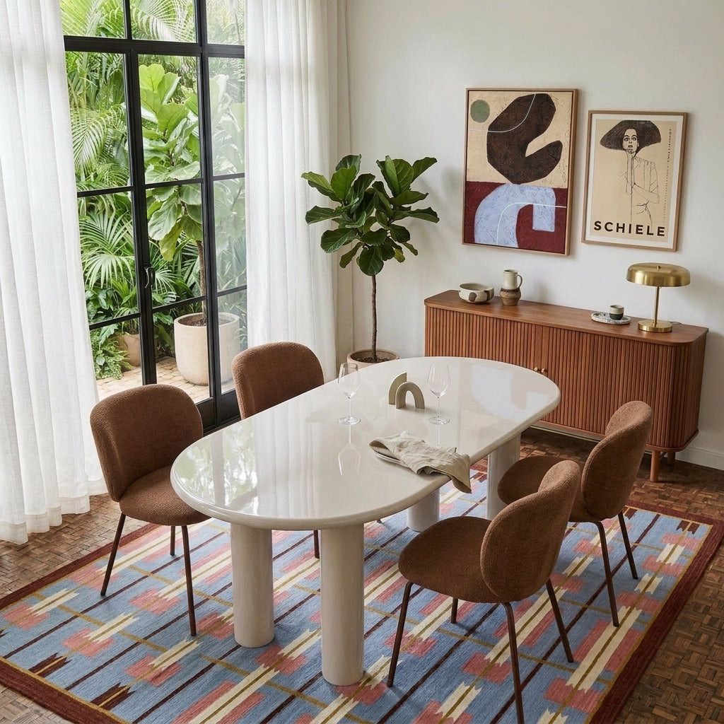 Nori - Dining Table - Lacquered - Beige