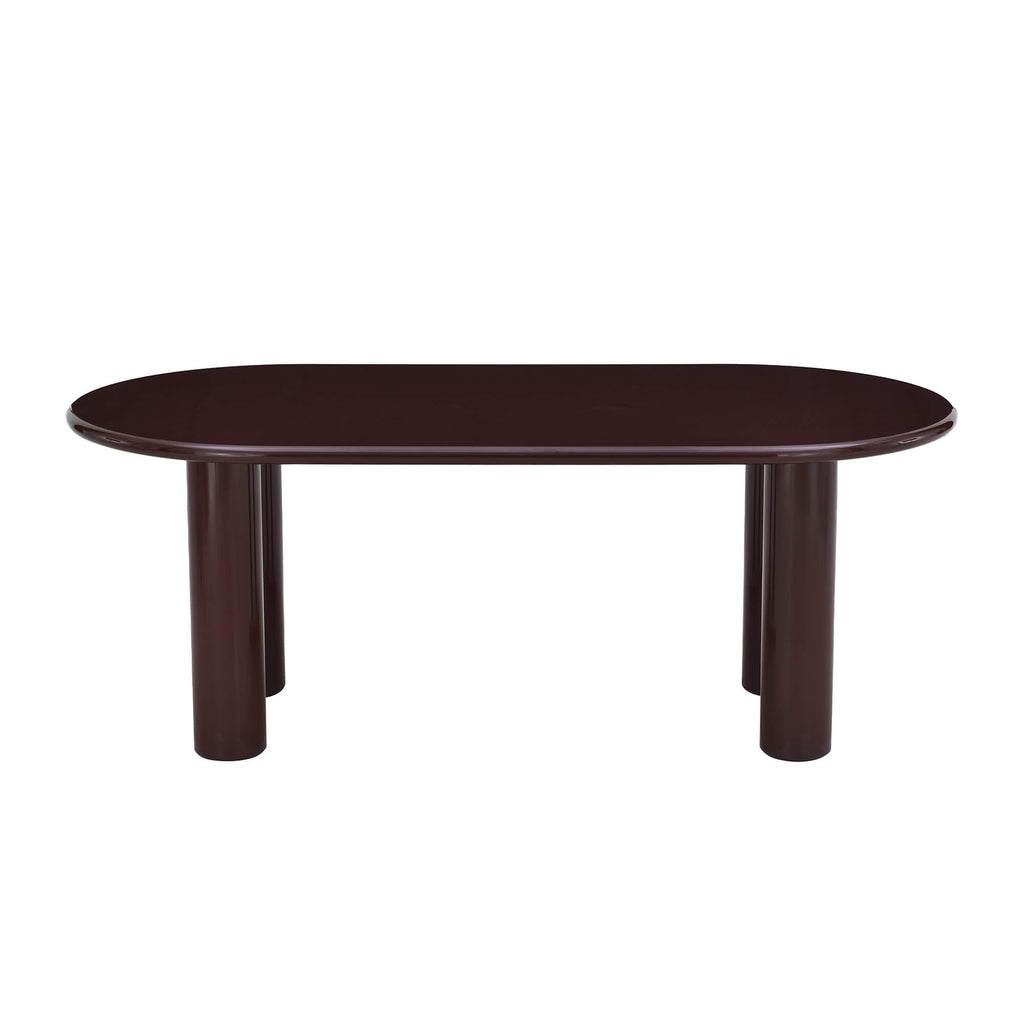 Nori - Table De Séjour - Laqué - Marron
