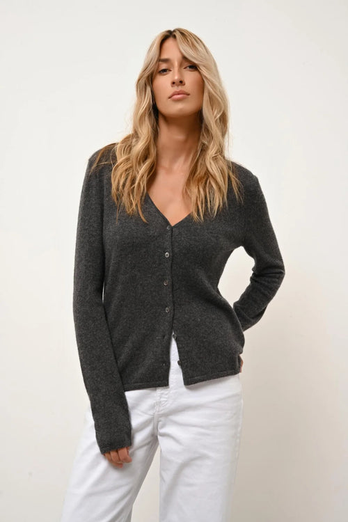 Cardigan Col V - Norma - Anthracite Chiné