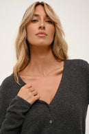 Cardigan Col V - Norma - Anthracite Chiné