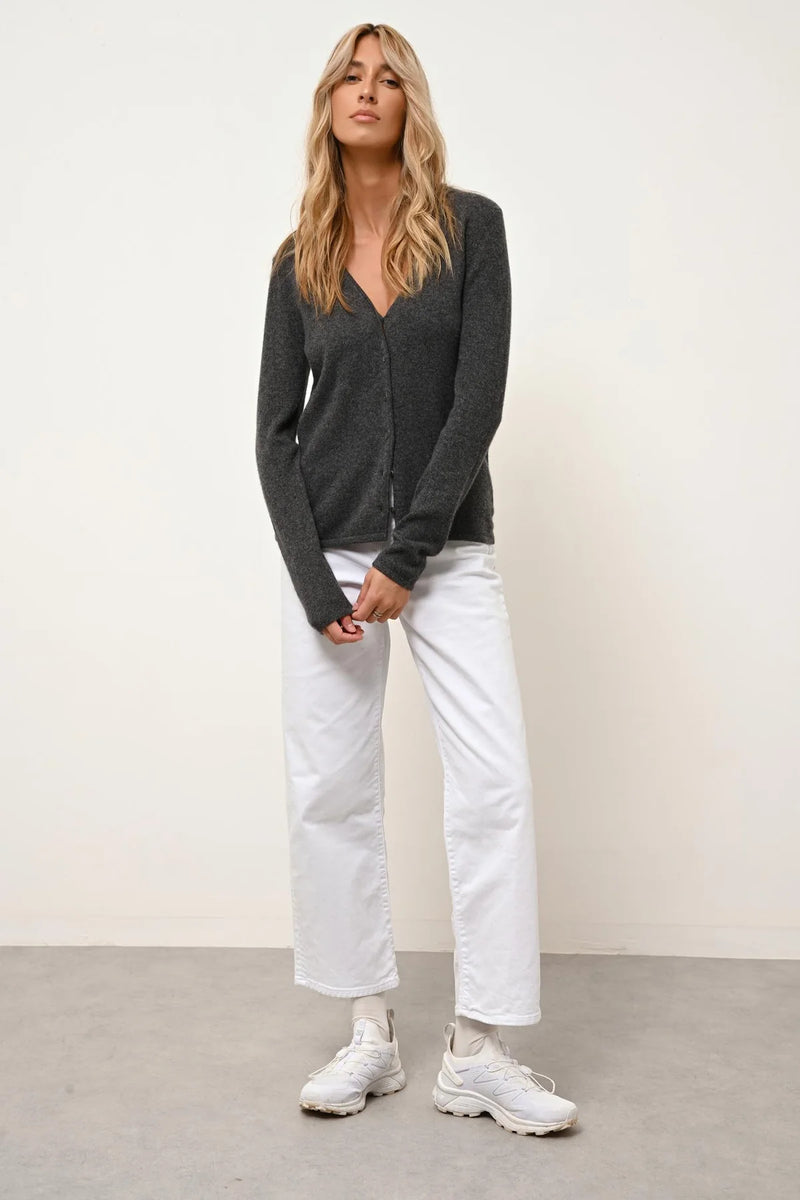 Cardigan Col V - Norma - Anthracite Chiné