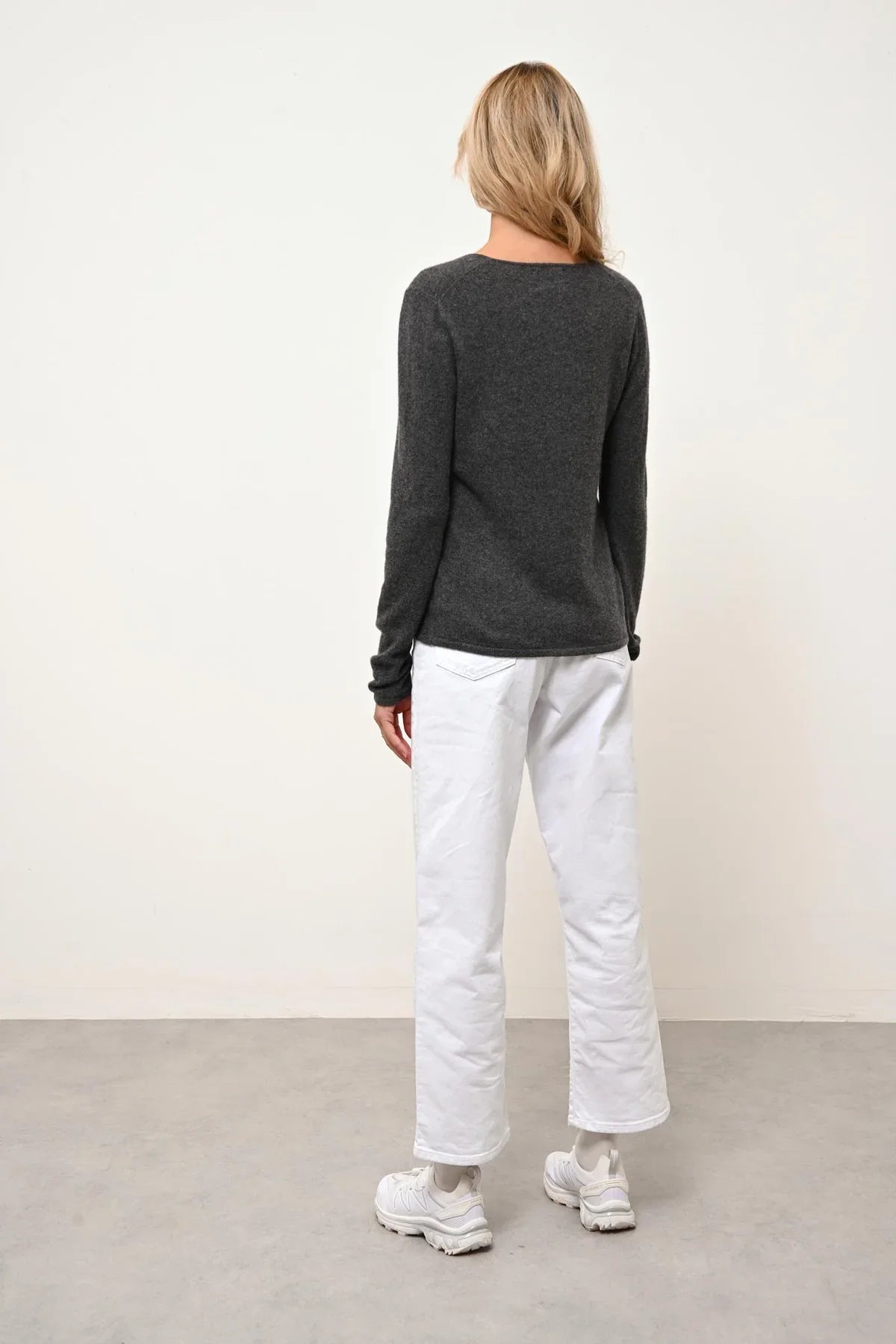 Cardigan Col V - Norma - Anthracite Chiné