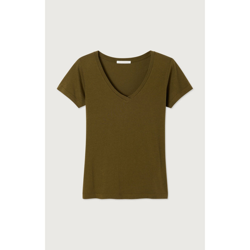 Fitted V-Neck T-Shirt - Amazon - Women