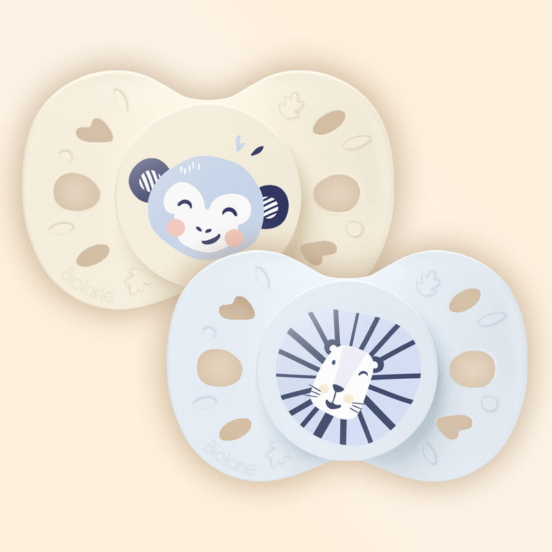 Set of 2 Anatomical Animal Pacifiers