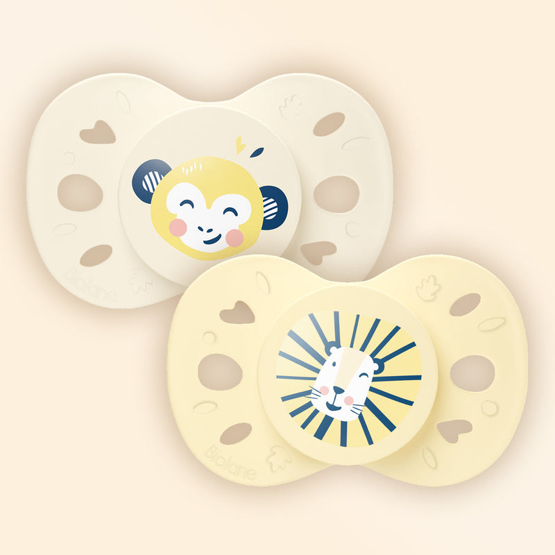 Set of 2 Anatomical Animal Pacifiers