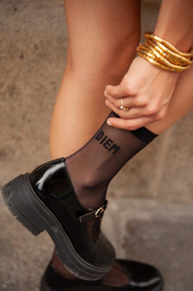 Socquettes Carpe Diem - Noir