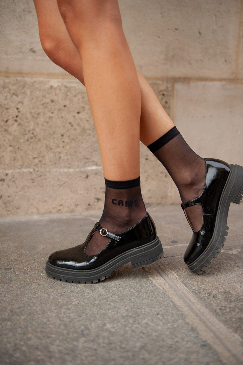 Socquettes Carpe Diem - Noir