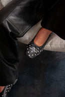 Ballerines - Cuir Noir Diamonds - Carmen
