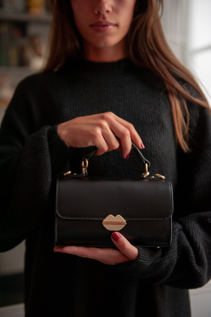 Petit Sac With A Kiss - Noir