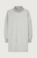 American Vintage - Vestido corto LS con cuello mao - Gris China - Mujer
