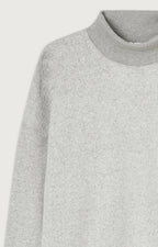 American Vintage - Short Dress LS High Neck - Heathered Grey - Women