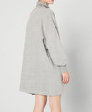American Vintage - Vestido corto LS con cuello mao - Gris China - Mujer