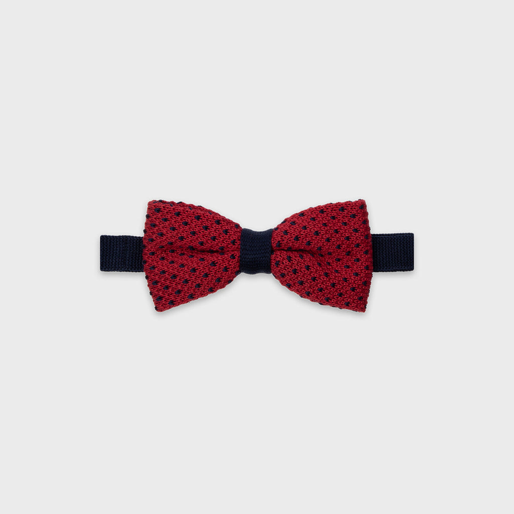 Cotton Bow Tie - Red and Blue