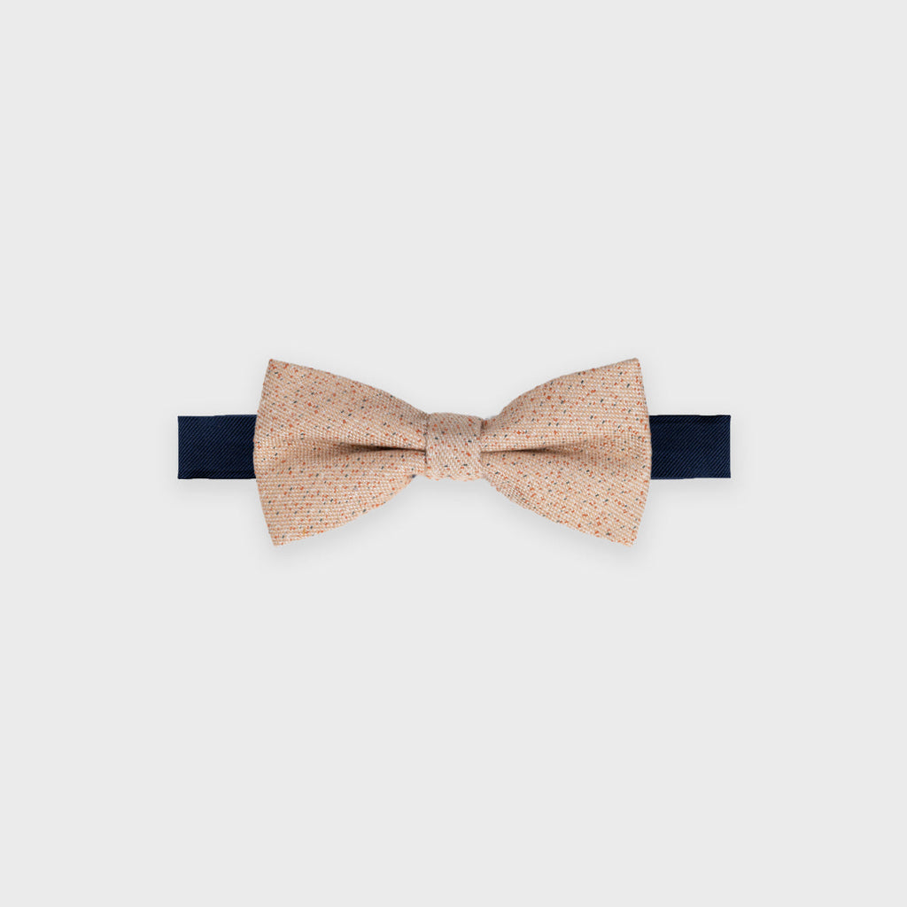 Wool Bow Tie - Beige and Brick