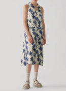 Robe Longue - Beurre/Bleu - Femme