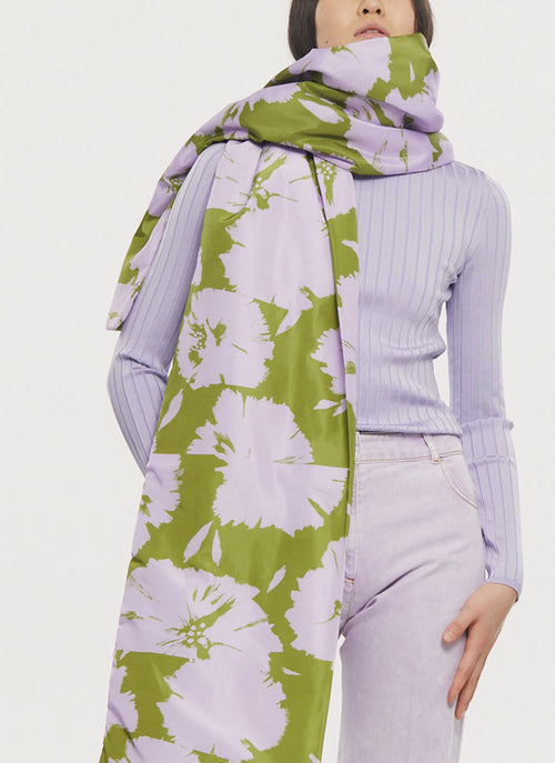 Nina Ricci - Echarpe - Kaki/Lilas - Femme
