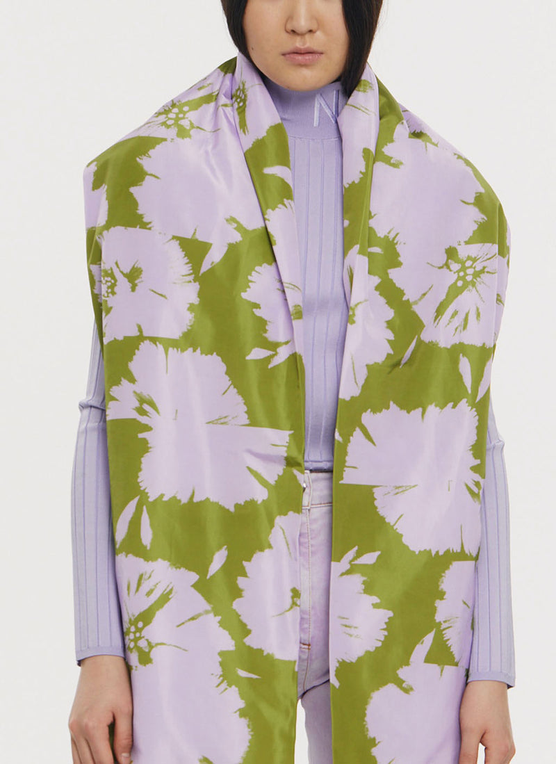 Nina Ricci - Echarpe - Kaki/Lilas - Femme