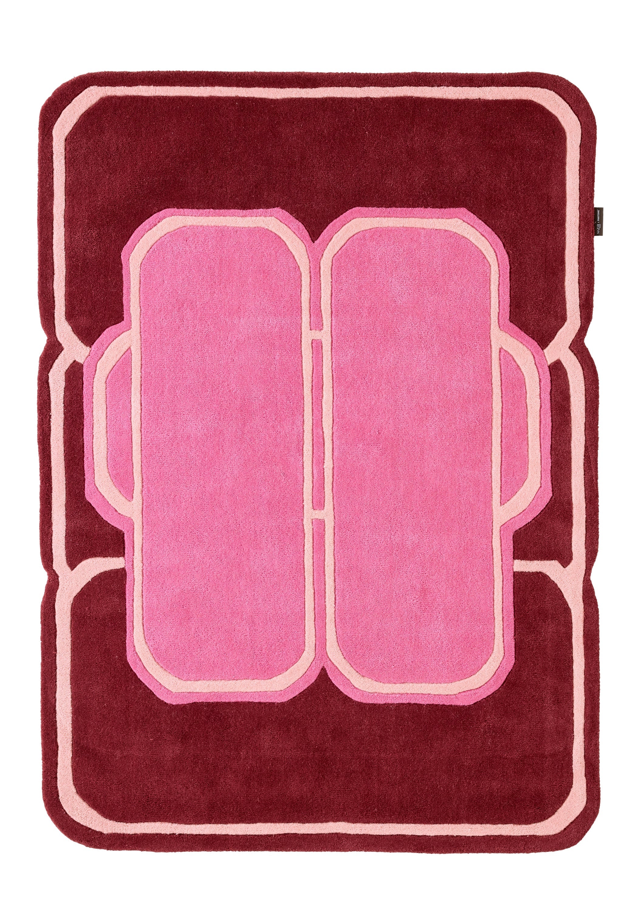 Nuage Sucre – Pink and Burgundy wool rug – Nuage Sucre
