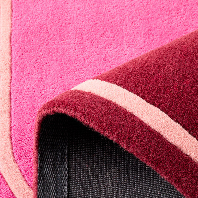 Nuage Sucre – Pink and Burgundy wool rug – Nuage Sucre
