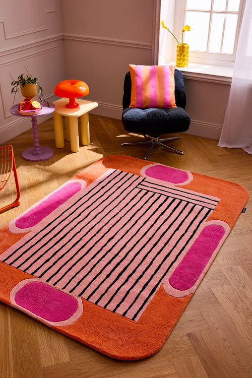 Nuage sucré – Tapis en laine – Orange Nuage sucré