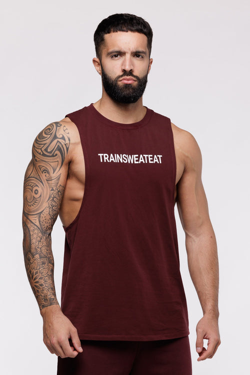 Debardeur Drop Arm Relaxed - Raisin