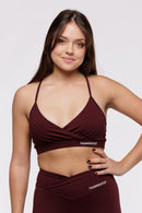 Brassière Crossed Ajustable - Raisin