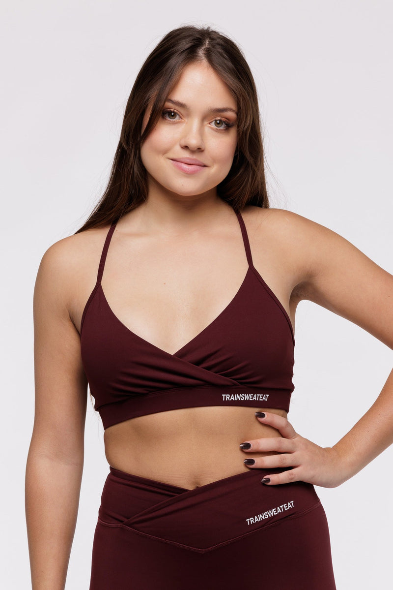 Brassière Crossed Ajustable - Raisin