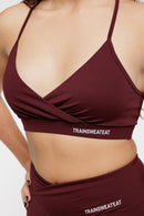 Brassière Crossed Ajustable - Raisin