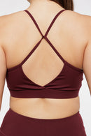 Brassière Crossed Ajustable - Raisin